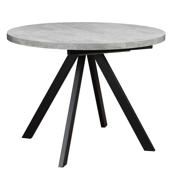 Стол круглый раздвижной RONDO 100(145) Серый сланец Черный