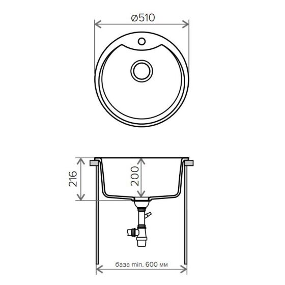 Мойка Polygran TOLERO Classic R-108E №923 Белый