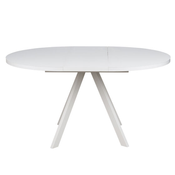 Стол круглый раздвижной со стеклом RONDO 110(145) Белый оптивайт Белый