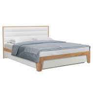 Кровать АЙРИС 306 Люкс 180 основание универсальное сПМ Белый Дуб золотистый