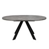 Стол круглый раздвижной RONDO 110(145) Дымчатая керамика Черный