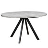 Стол круглый раздвижной RONDO 100(145) Серый сланец Черный