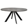 Стол круглый раздвижной RONDO 110(145) Дымчатая керамика Черный