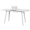 Стол раздвижной со стеклом BORG RADIAL 110(142)х70 Белый оптивайт Белый