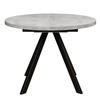 Стол круглый раздвижной RONDO 100(145) Серый сланец Черный