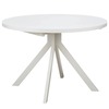 Стол круглый раздвижной со стеклом RONDO 100(145) Белый оптивайт Белый
