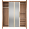 Шкаф для одежды Мартель-2 4-х створчатый с зеркалом дуб шамони/глянец