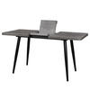 Стол раздвижной BORG RADIAL 110(142)х70 Дымчатая керамика Черный