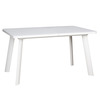 Стол раздвижной со стеклом LEON LUX RADIAL 140 (180)х85 Белый Оптивайт Белый