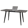 Стол раздвижной BORG RADIAL 120(160)х80 Дымчатая керамика Черный