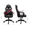 Кресло игровое Zombie DRIVER черный/красный эко кожа с подголов крестовина пластик