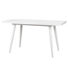 Стол раздвижной со стеклом BORG RADIAL 110(142)х70 Белый оптивайт Белый