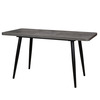 Стол раздвижной BORG RADIAL 120(160)х80 Дымчатая керамика Черный