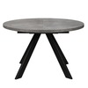 Стол круглый раздвижной RONDO 110(145) Дымчатая керамика Черный
