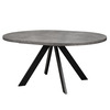 Стол круглый раздвижной RONDO 120(160) Дымчатая керамика Черный