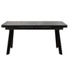 Стол раздвижной ALTEZA FOUR 140 (80)х90 Камень Темный Черный