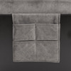 Диван прямой со спальным местом Бартон 120 Goya grey/ ЛДСП черный 5кат левый