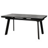 Стол раздвижной ALTEZA FOUR 140 (80)х90 Камень Темный Черный