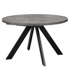 Стол круглый раздвижной RONDO 110(145) Дымчатая керамика Черный