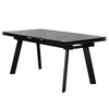 Стол раздвижной ALTEZA FOUR 140 (80)х90 Камень Темный Черный