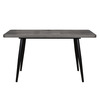 Стол раздвижной BORG RADIAL 120(160)х80 Дымчатая керамика Черный
