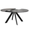Стол круглый раздвижной RONDO 110(145) Дымчатая керамика Черный
