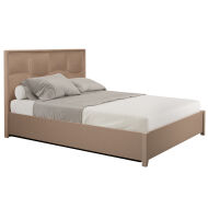 Кровать Люкс Brownie 307 (спальня) 160 с подъемным механизмом Мокко -FUROR brown grey