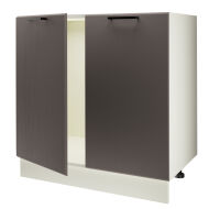 Шкаф кухонный нижний 800 тип B KRONO 8685 Белый/Lapaco Сacao Latte 875